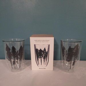 Set of 2 Muurla Glass for hot Drinks- Nordic Forest Design
